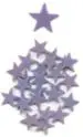 Wasser Fusible (1/4'') 25 Purple Stars 90coe