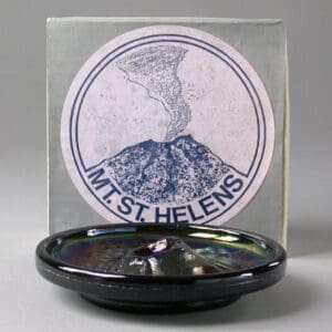 Vintage Mount St. Helens 1980 Volcanic Ash Glass Dish