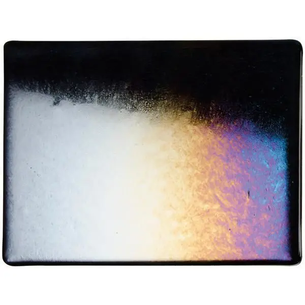 A black and white SP100-35 Enhanced plate with a rainbow pattern on it.