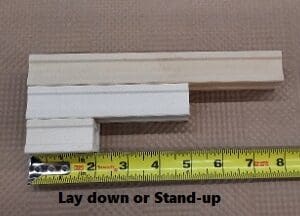 Laying down or stand up 1'' Small Kiln Post (2''/5''/8'') trim.