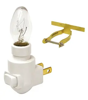 A Night Light With 4w Bulb with a gold handle.