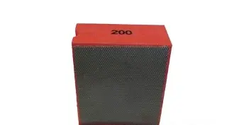 A red box with the 200 Grit Diamond Hand Pad on it.