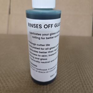 Rinses Off glass cutter oil