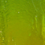 The Decal Dichroic-BL-Blue/Yellow 4''x4'' is green.