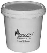 A bucket of Fireworks Kiln Wash 5 lb.