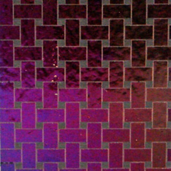 RB-Dichroic Basket Weave Laser Etching 4×4 Black Glass.