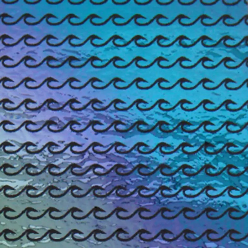 RB-Dichroic Waves Laser Etching 4×4 Black Glass