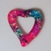 Colorful heart-shaped decorative piece.