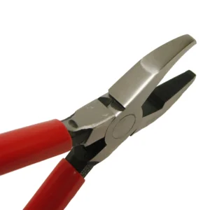 Pliers with red rubber handles.