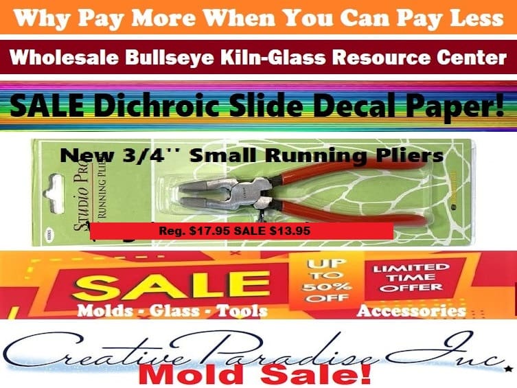 Glass tools and accessories sale advertisement.
