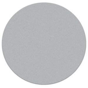 Silver textured circular pad on white background
